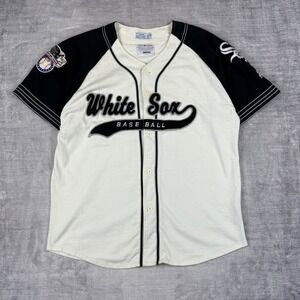 Chicago White Sox Jersey Mens XL White Vtg 90s Tail Swoop Starter Baseball MLB
